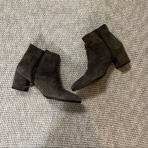 Stuart Weitzman grey suede booties size 6